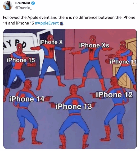 Некоторые утверждали, что iPhone 15 мало чем отличается от предыдущих поколений.&nbsp;@Irunnia_/X